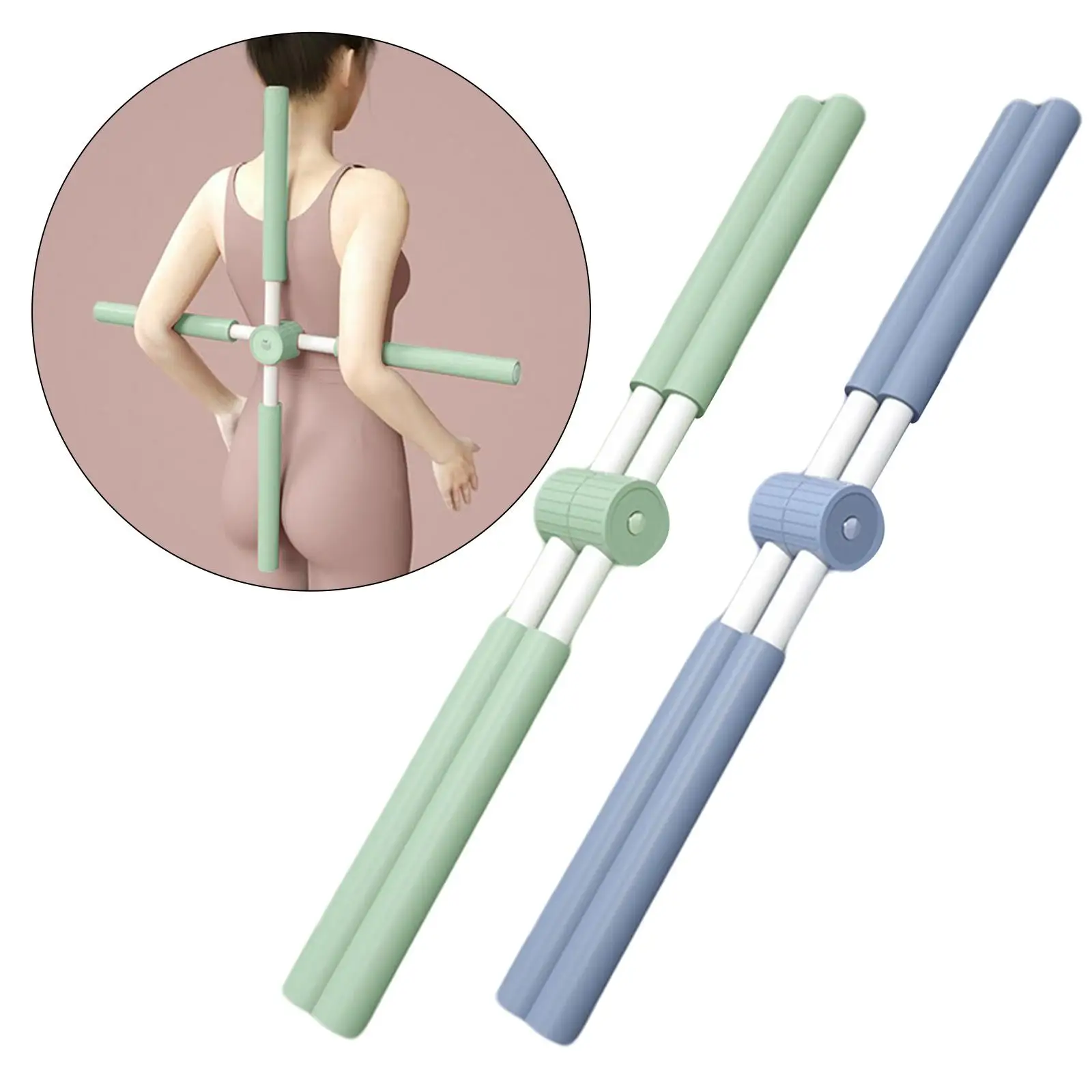 Yoga Stick Open Shoulder Pranayama Lung Opener Flexibility Enhance Stretching Pilates Pole for Beautifying Body Sculpting Yoga
