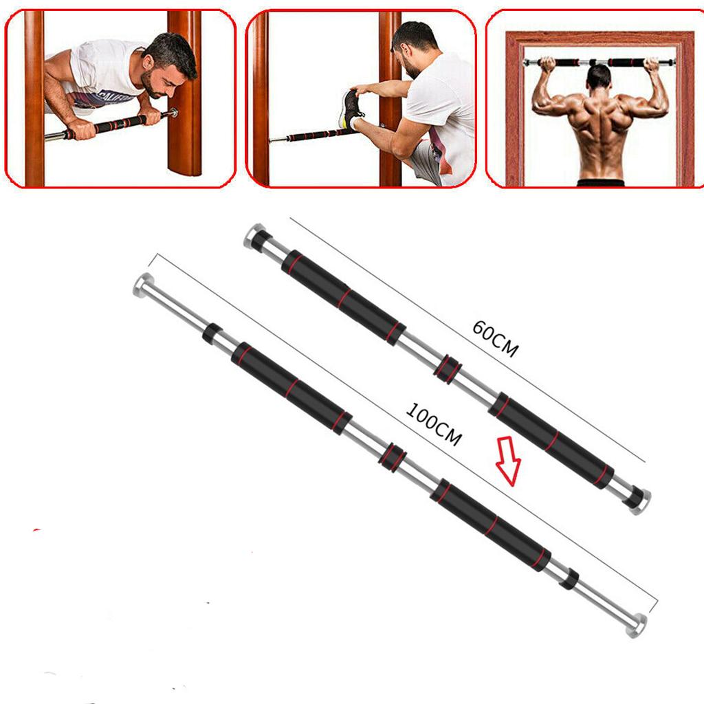 Telescopic Door Chin Up Adjustable Home Gym Exercise Pull Up Bar 60-100cm Fitness Equipments