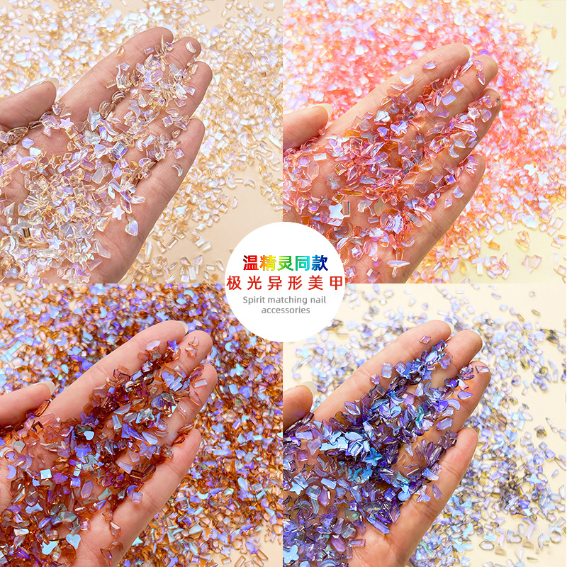 Best of 120pcs Aurora Ice Transparent Nail Art Rhinestones Sparkle Flat Back Mix Shaped Crystal 3D Gemstones Charm Nails Art Decorations Reviews & Tips