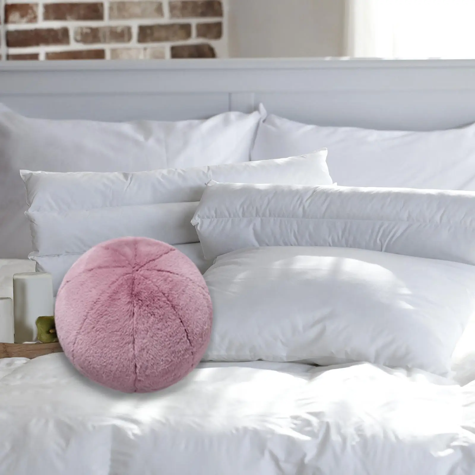 Shaggy Plush Pillow Stuffed Plush Cushion for Home Bed Couch Salon Floor Pillow