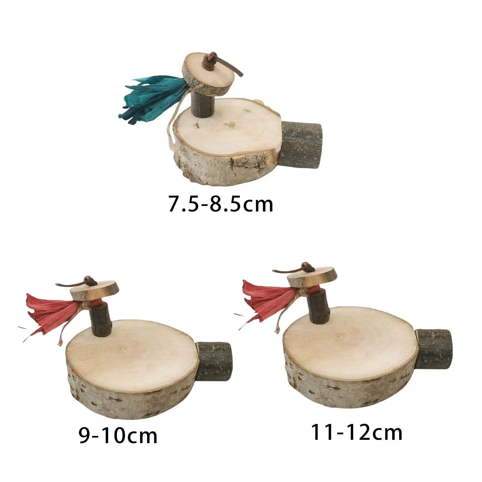 Wooden Round Parrot Perch Bird Perches Stand Platform Cage Accessories for Cockatiels Parrotlets Parakeets Lovebirds Play Toy