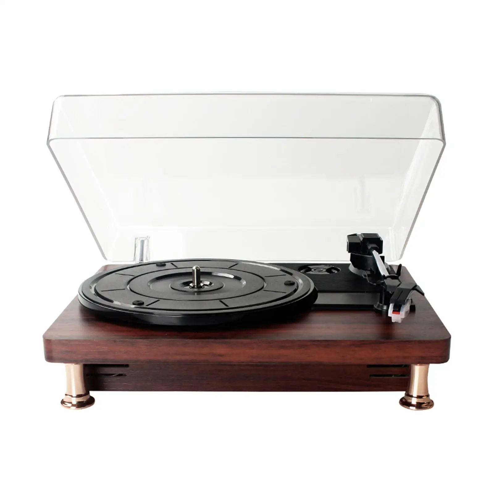 Retro Style Vinyl Record Player Turntable 3 Speeds Built in Speakers Phonograph