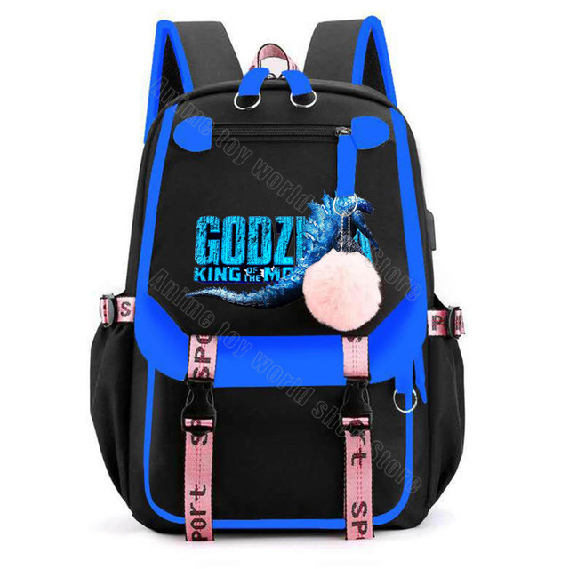 3pcs/set Godzilla Design Boy School Bags Multifunctional Kids