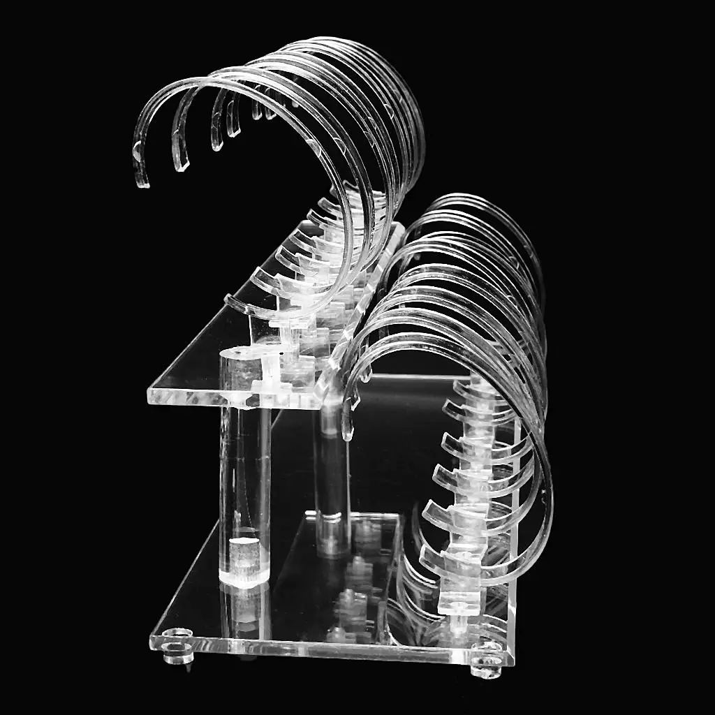 Acrylic 2-Tier Jewelry Wrist Watch Displays Rack Holder Sale Show Case Stand Tool Clear Watch Bracelet Jewelry Packaging Stand