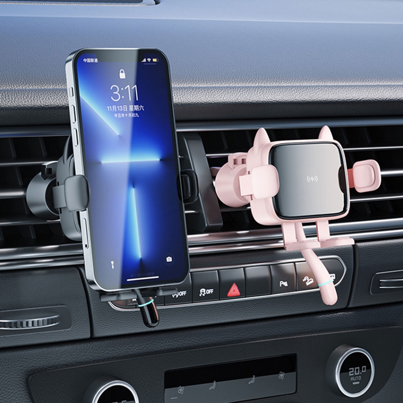 Chargeur Sans Fil De Voiture Pour Grille D'aération, Support De Téléphone, Rotatif, Intelligent, Inarouge, Charge Rapide, 30W