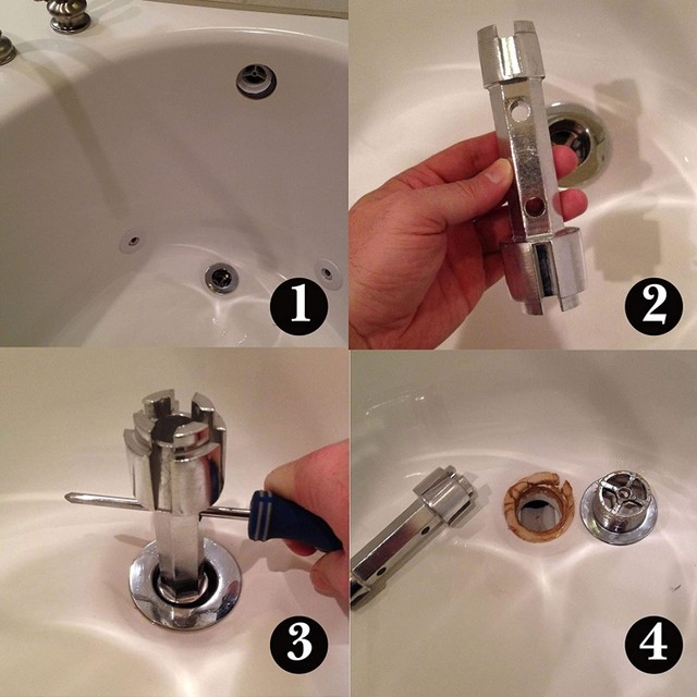 Tub Drain Remover Wrench Install & Remove Bath & Shower Drains Closet Spuds  Squa