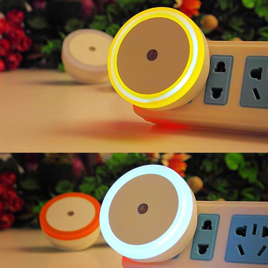 LED Night Light Wall Plug-in Auto Sensor Bedside Lamp For Bedroom Kid's Room Hallway Corridor Stairs EU/US 110V 220V Mini Cute