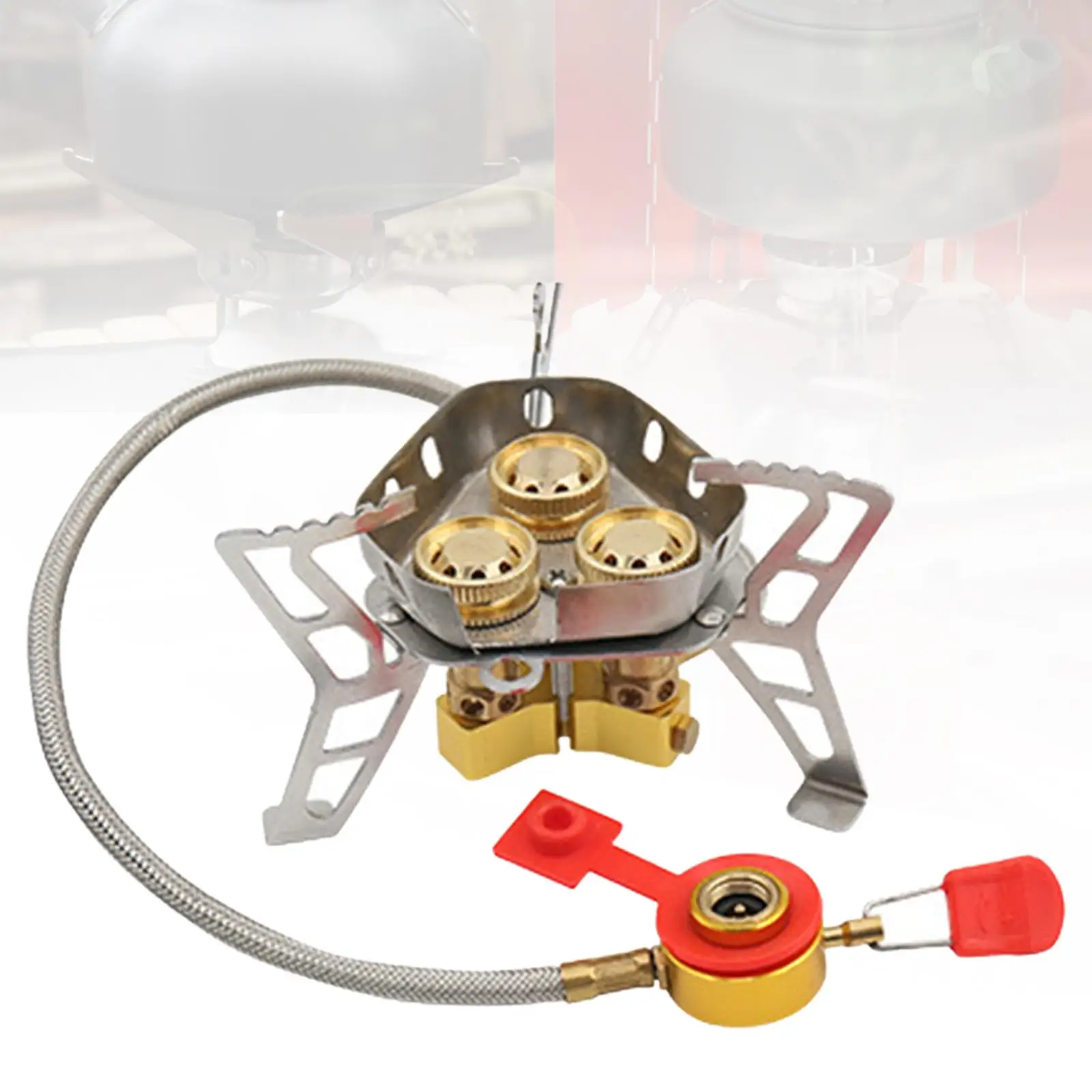 Portable Camping Gas Stove Cooker Gear Ultralight Adjustable Folding Stove Burner for Fishing Backpacking Hotel Hiking Outdoor