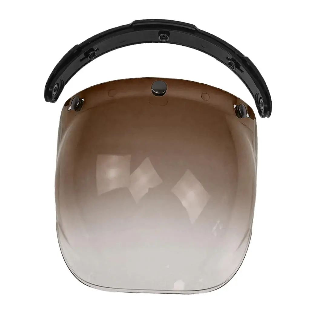 Open Face Helmet Visor Retro Motorcycle Helmet Bubble Visor High Stength PC Lens