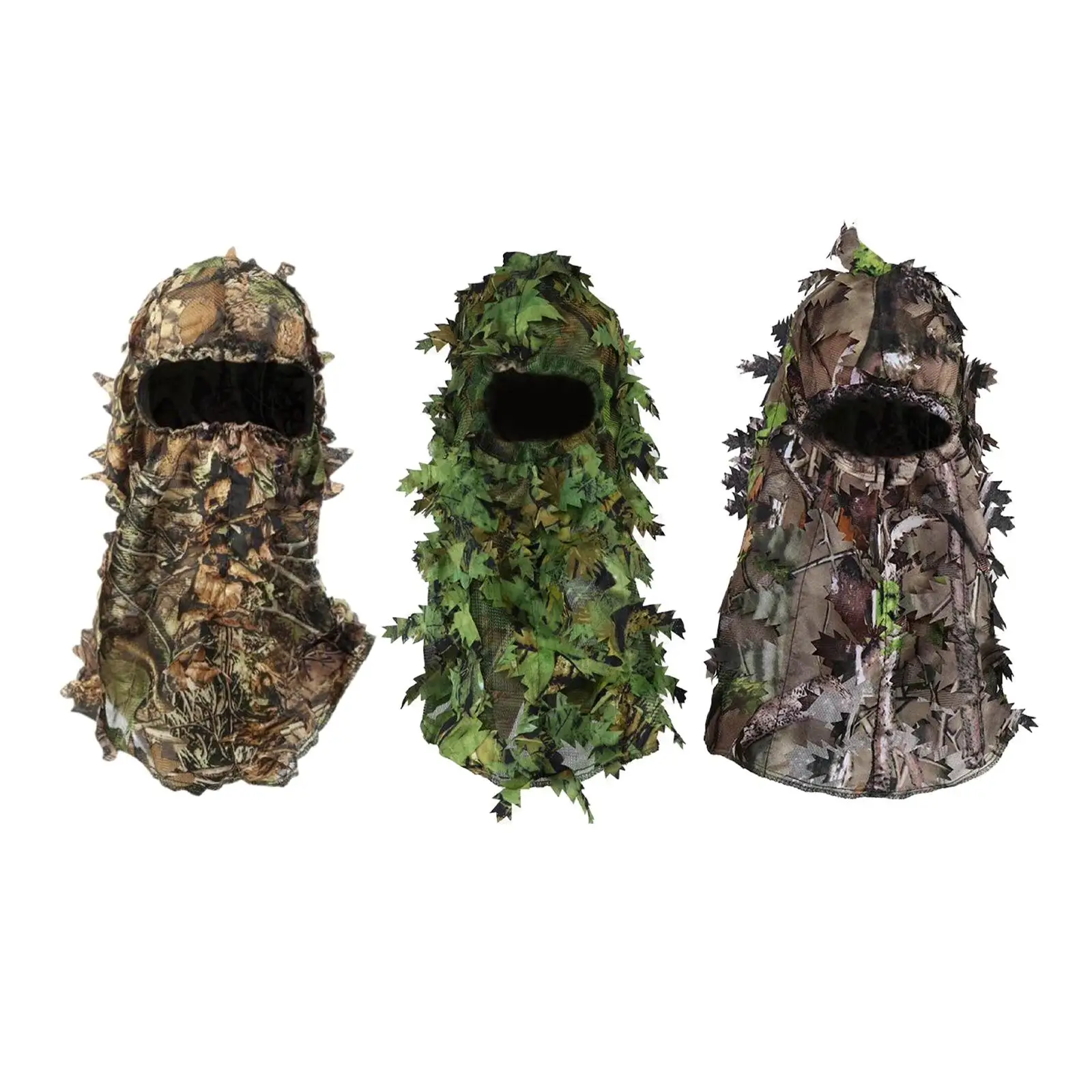 Camouflage Leafy Hat Camo Full Face Unisex Adult Disguise Ghillie Headwear for Photography Forest Turkey Outdoor