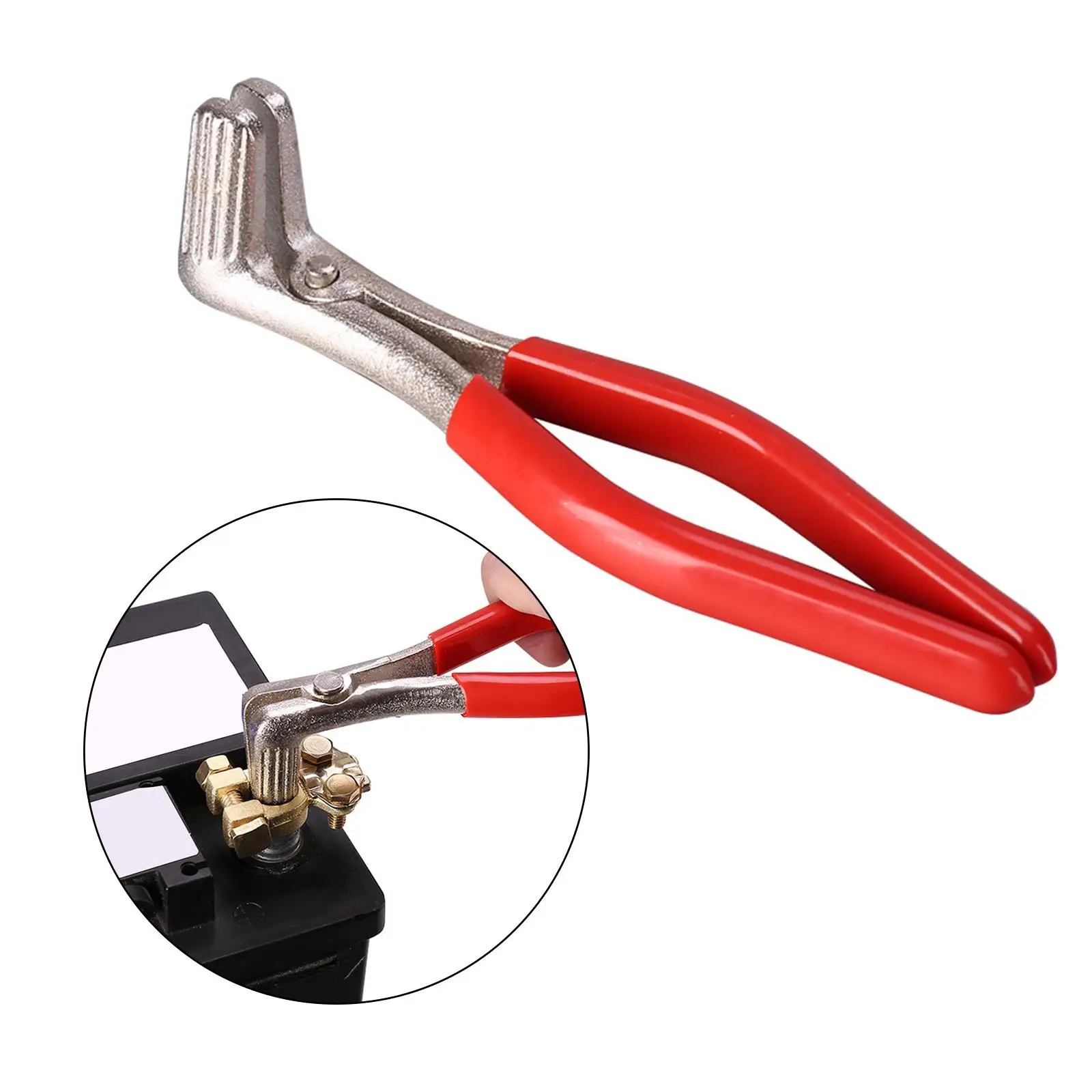 Car Battery Terminal Pliers Angled Head Multipurpose Portable Spreader Pliers Professional for Truck UTV Boat Accs