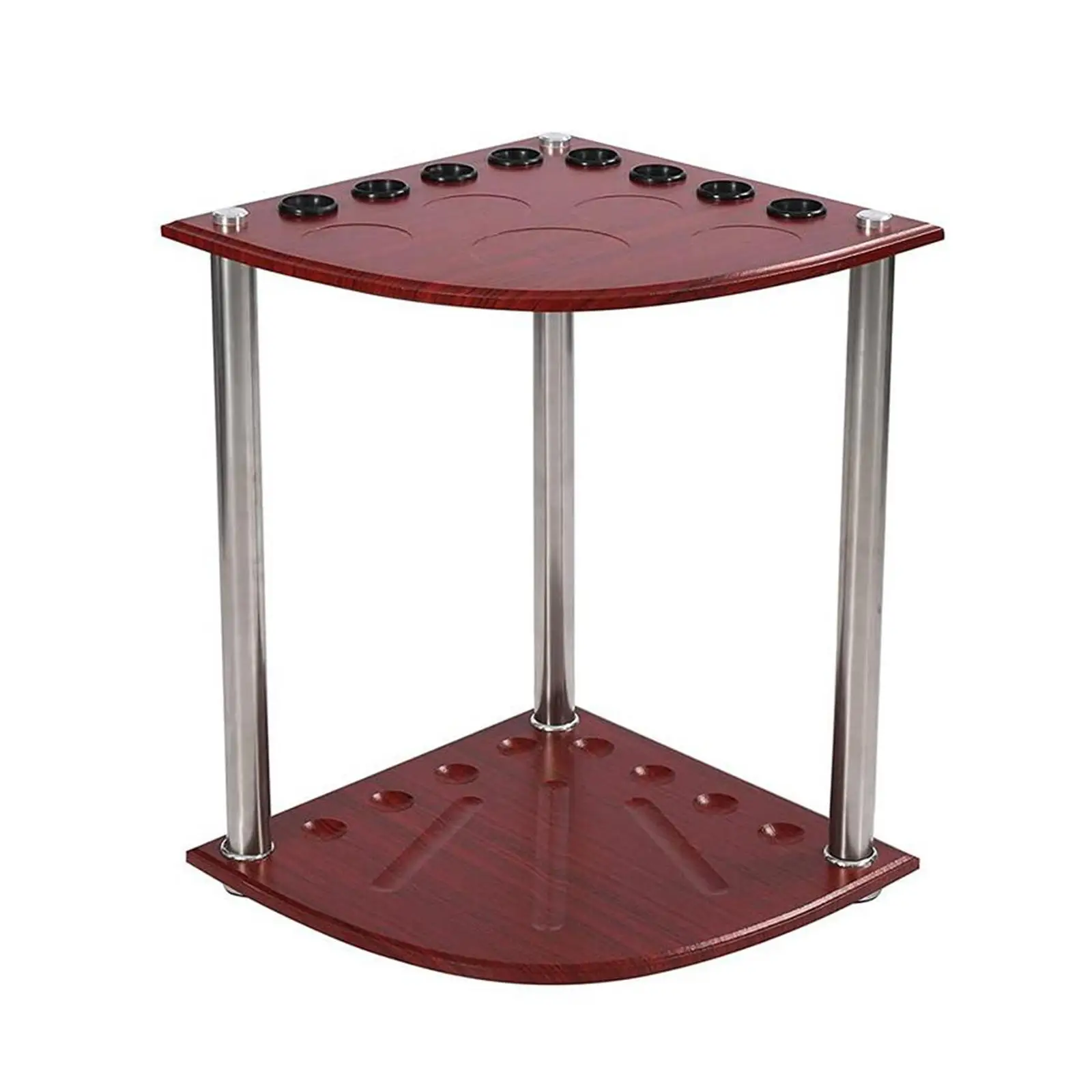 Portable Billiard Pool  Rack Corner  Holder Storage Holder Floor Stand Pool Table Freestanding 8 Hole for Game Room Clubs