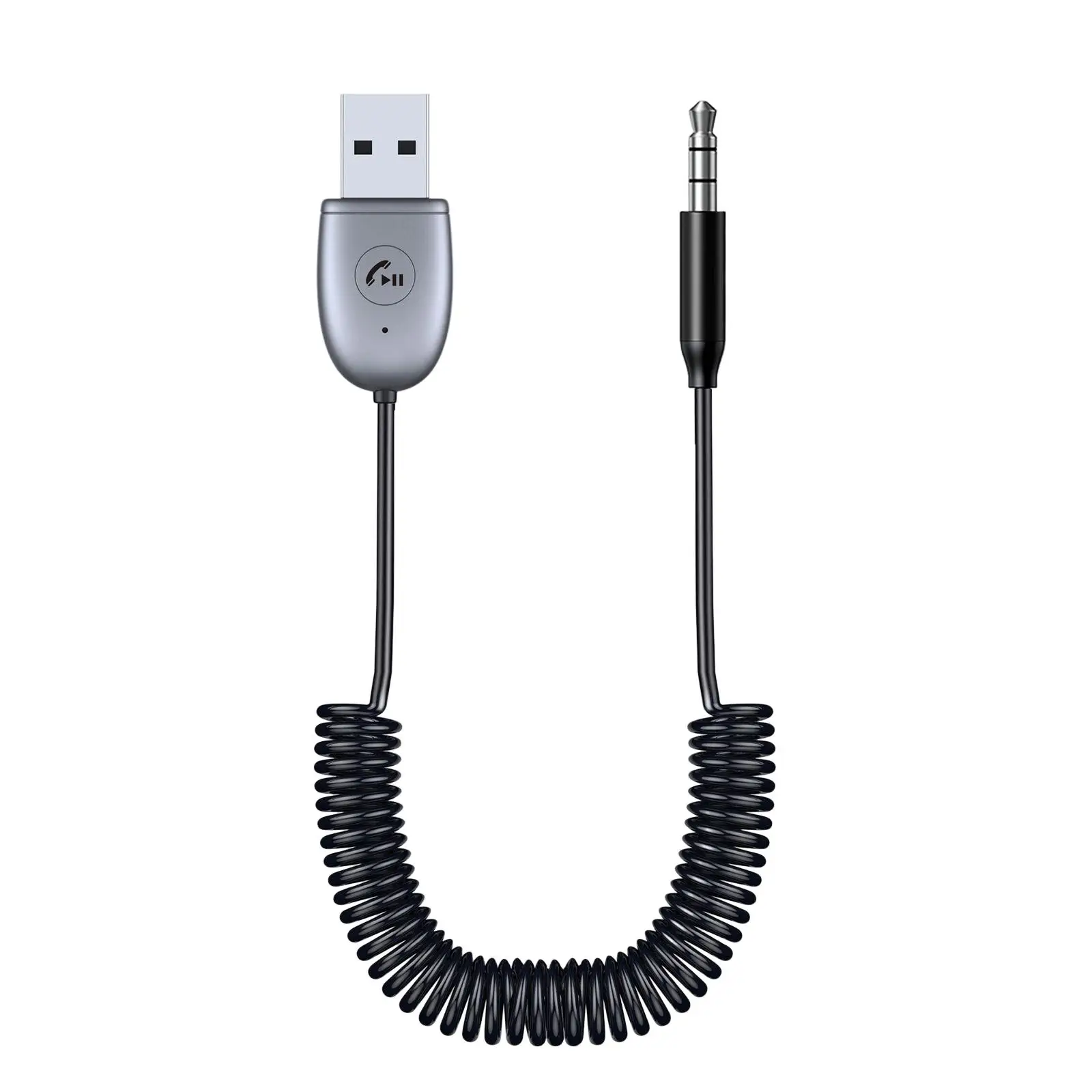 AUX Audio 5.0 Adapter for Car Audio Retractable 0.4-1.2M Audio Receptor Car Audio Receiver