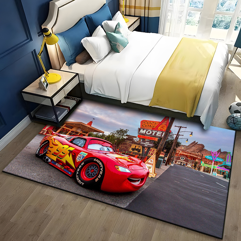 Title 14, Disney Lightning McQueen Car Area Rugs Carpet f...