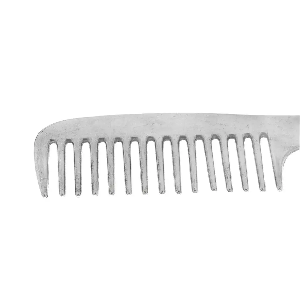 MagiDeal Quality Stainless Steel Horse Care Products Silver Polished Horse Pony Grooming Comb Tool Currycomb Rustless 