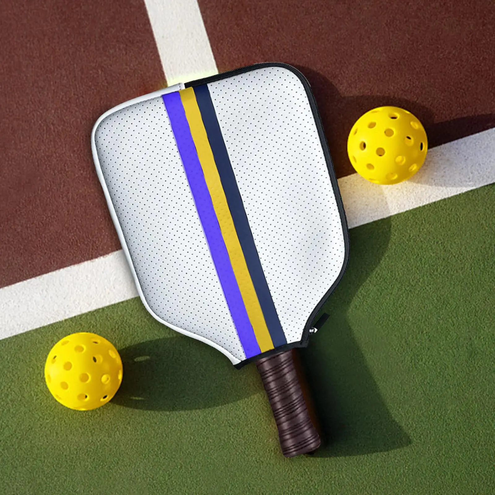 Racket Sleeve Zipper Accessories Waterproof Pouch Neoprene Pickleball Paddle Cover Holder for Sports Exercise Training Women Men