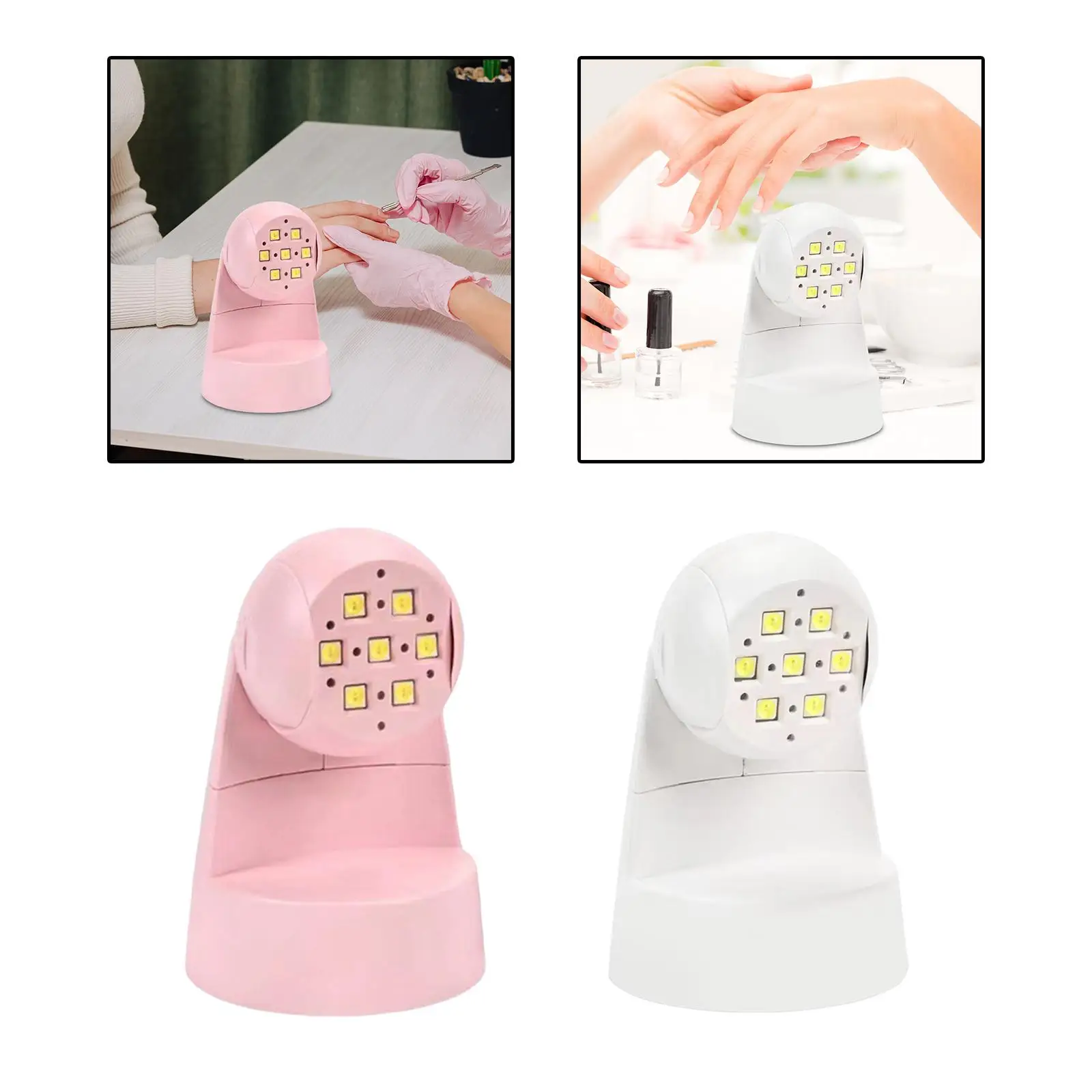 Mini LED Nail Lamp for Acrylic Nails Nail Art Quick Drying Nail Curing Lamp Single Finger Nail Dryer Portable Manicure Machine