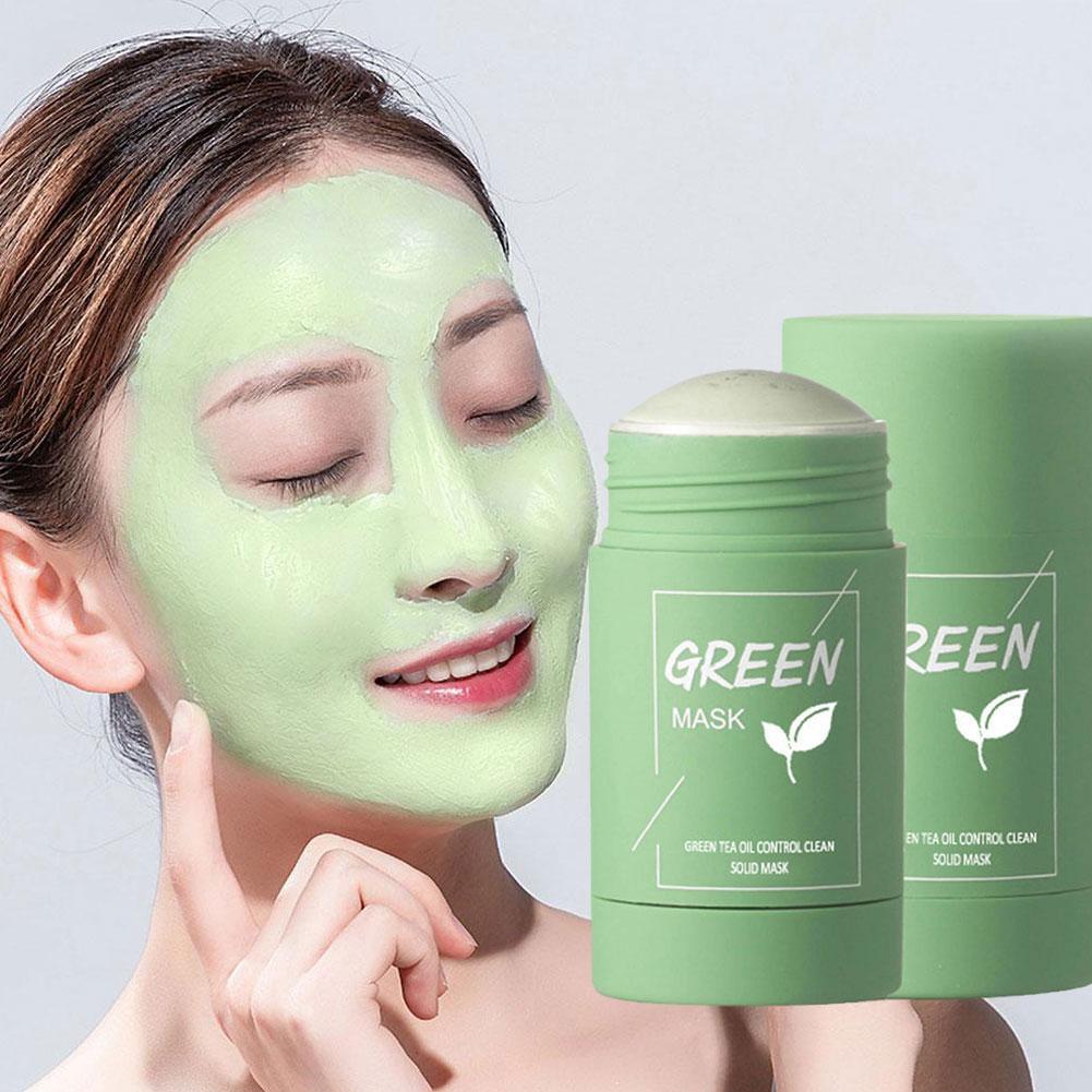 Best of 40G Moisturizing Green Tea Solid Mask Face Skin Care Purifying Clay Stick Oil Control Improves Skin Deep Cleaning Hydrating Mask Reviews & Tips