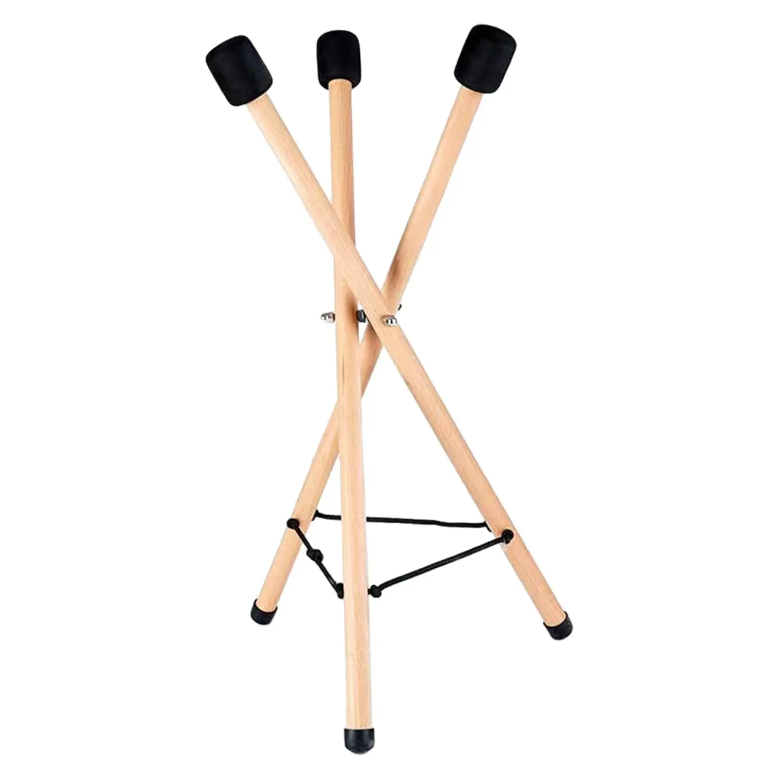 Snare Drum Stand Top Rubber Pad Adjustable Solid Wood Extendable 93cm Height for Yoga Stage Performances Camping Parties Picnics