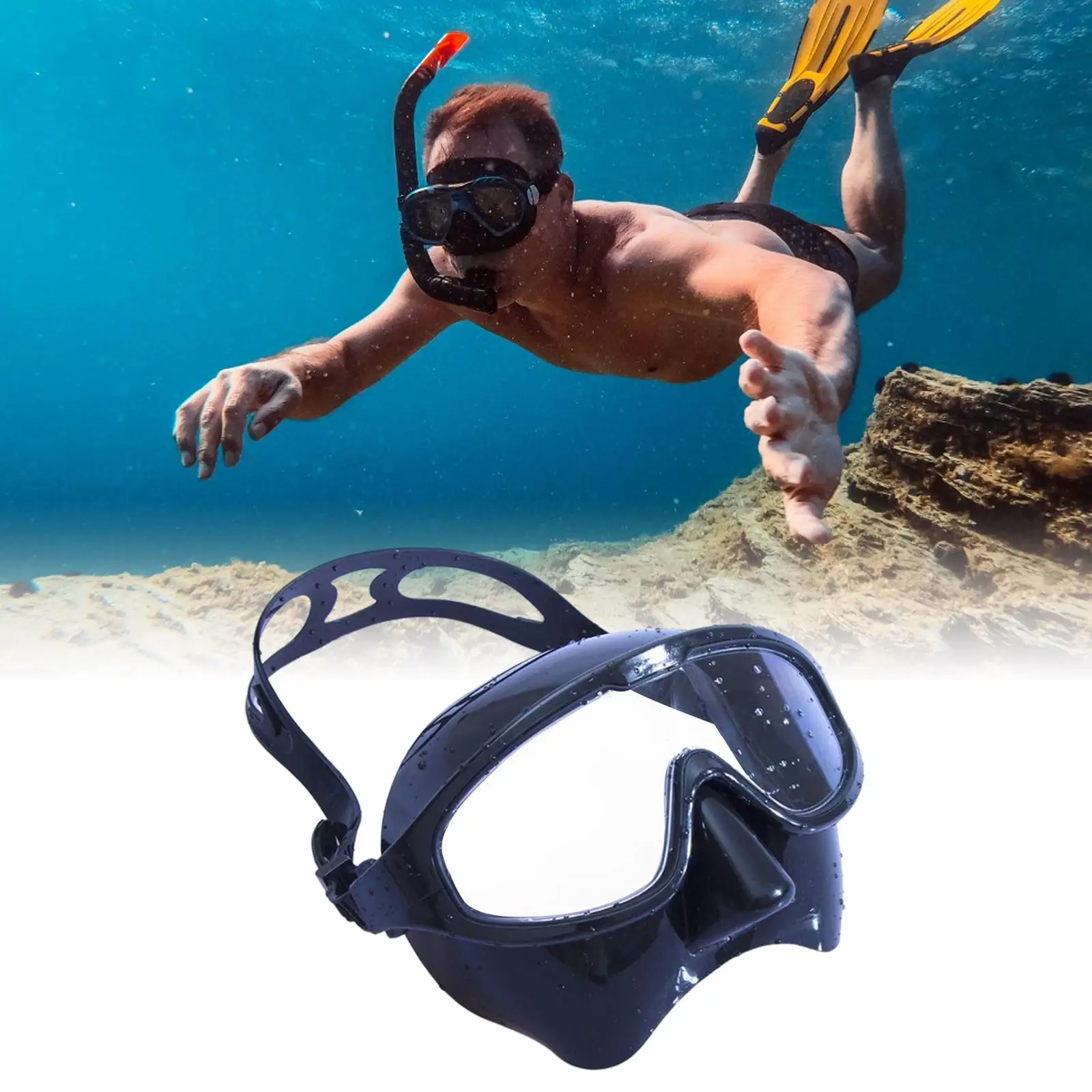 Scuba Diving Mask Anti Fog Pool Flexible Eyewear Accessories Snorkel Goggles