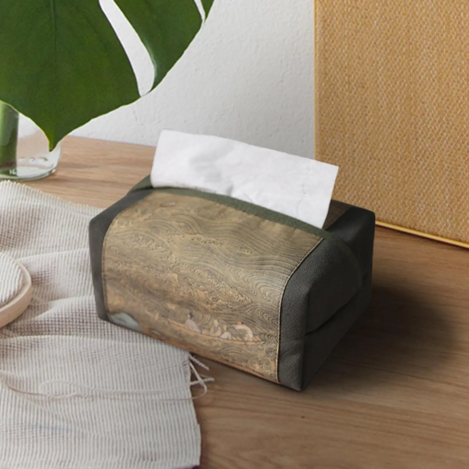 Tissue Dispenser Box Fall Resistance Portable Fashion Universal Tissue Box Holder for Bathroom Tabletop Bedroom Hotel Kitchen