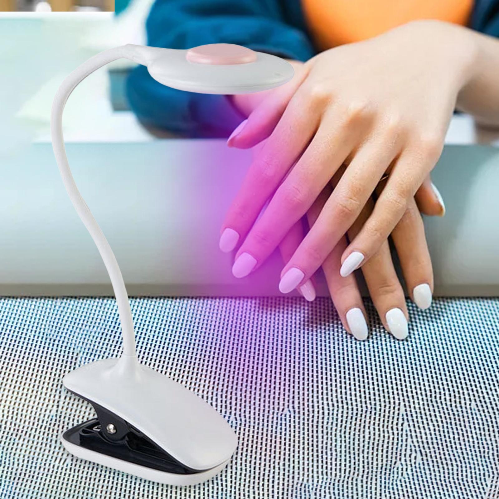 UV LED Nail Lamp Professional Small with Gooseneck and Clamp Nail Dryer UV Nail Lights for Ultraviolet Curing Mobile Repair