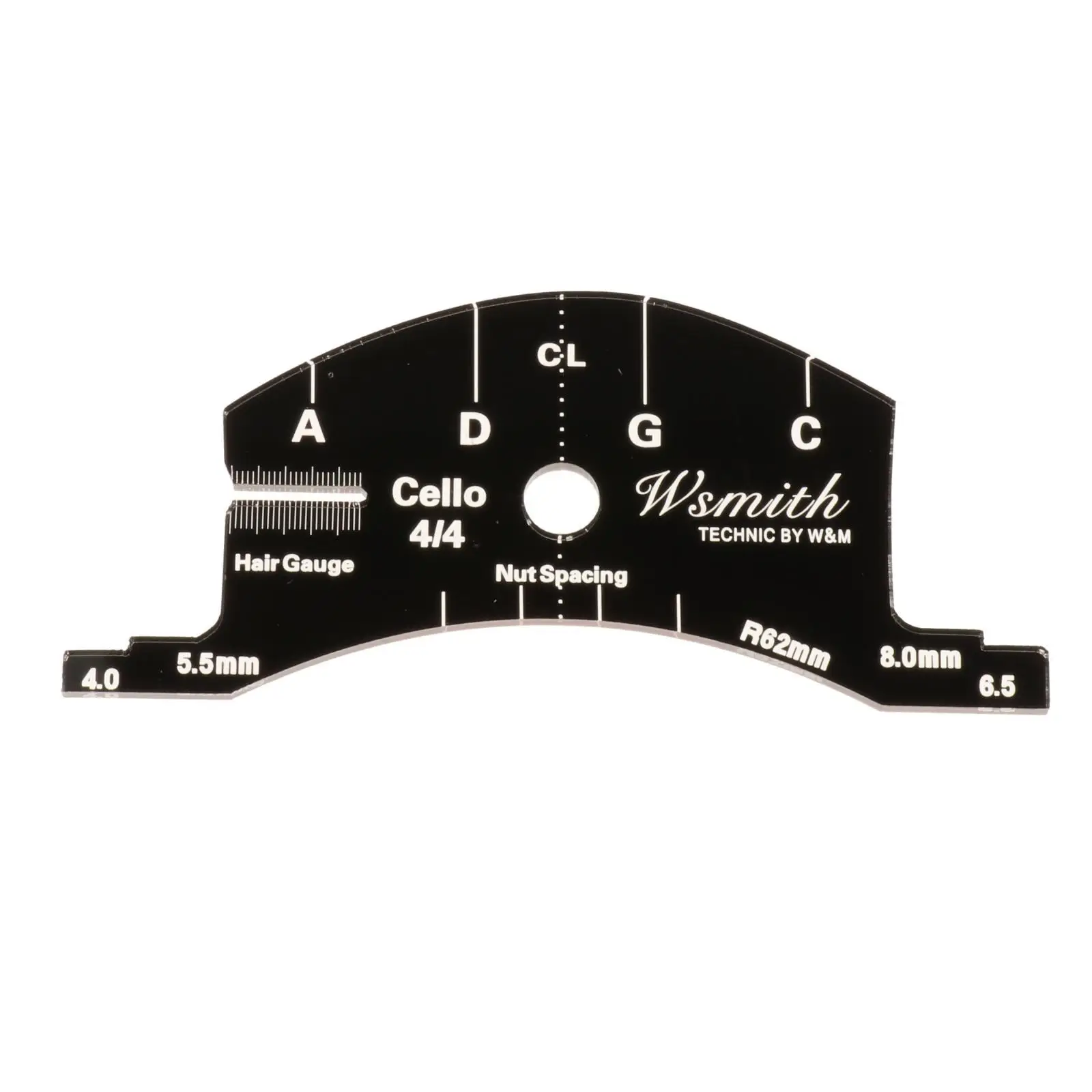 Violin String Bridge  Template Reference for 1/2 3/4 4/4 Violins Bass