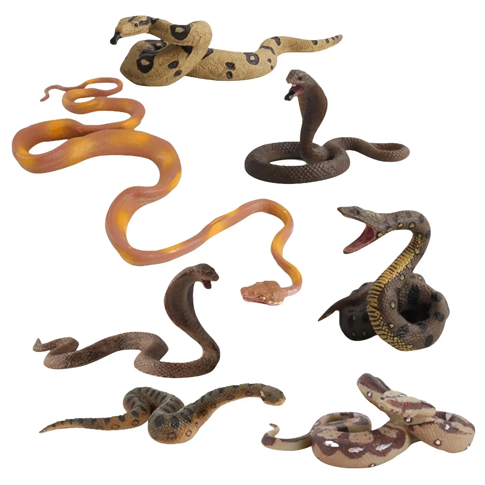 Simulation Artifical Snake Figurine Halloween Tricks Toy Educational Toys Snake Model Toy for Prop Tabletop Decors