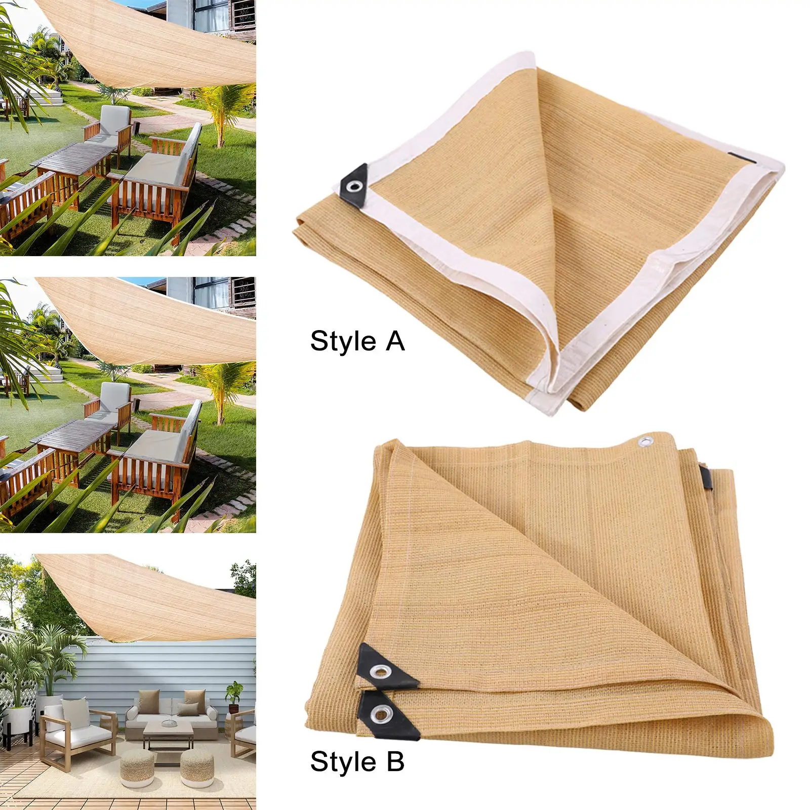 Rectangle Oversized Sheerness Protection Hdpe 95%Resistant Shade Cloth for Lawn Deck Terrace Activities Backyard