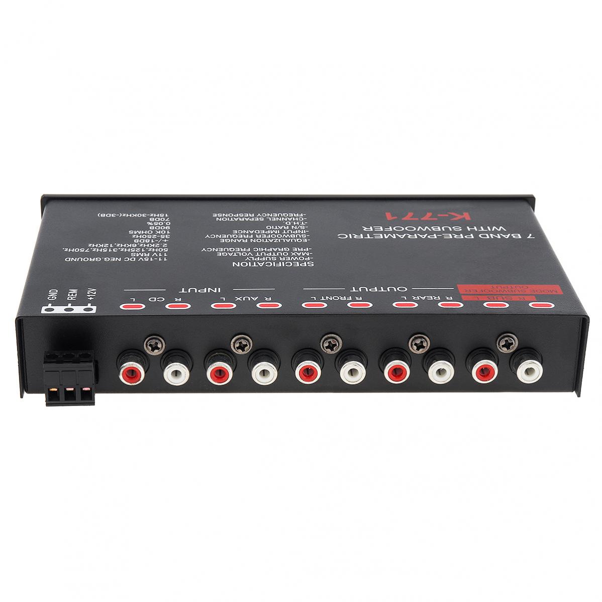 Title 9, 7band Car Audio Equalizer EQ Frequency Adjustab...