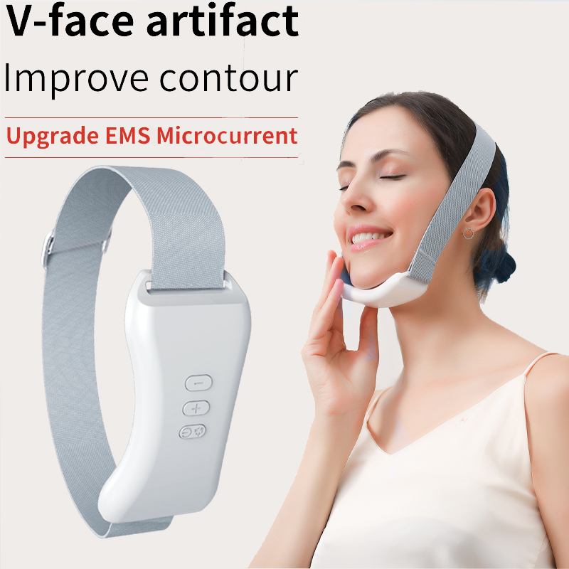 Best of EMS Microcurrent V Facial Beauty Device Vibration Heat Face Slimming Massager Skin Tightening Remove Double Chin Lifter Belt Reviews & Tips