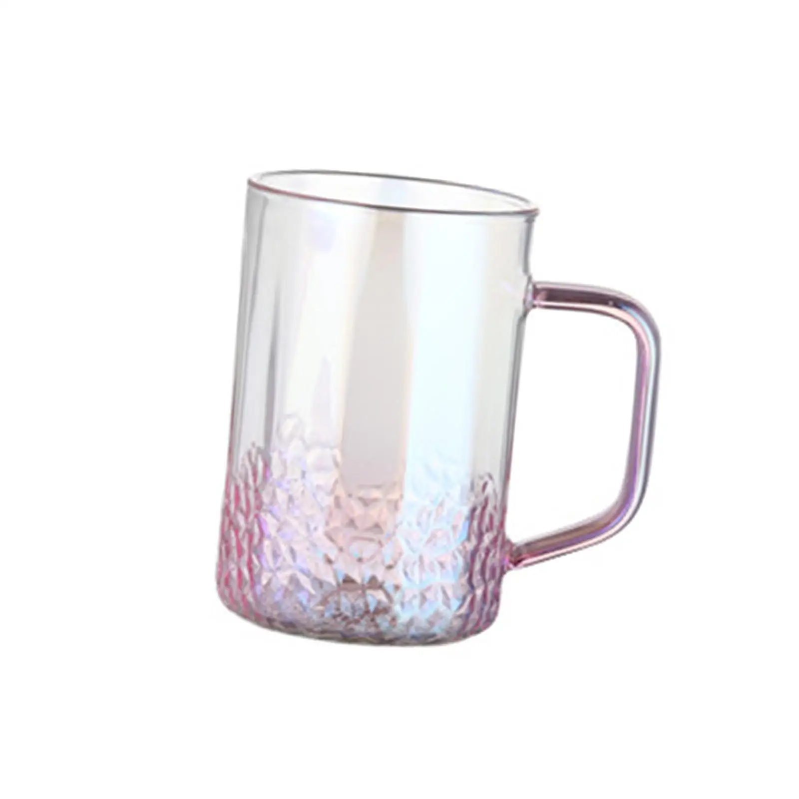 Glass Teapot Durable Water Cup Stylish Thick Transparent Gradient Pink for Restaurant Hotel Bedside Household Living Room