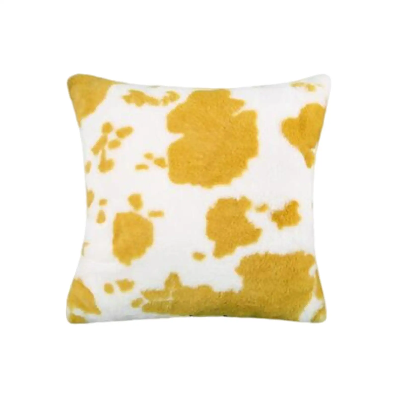 Cow Spots Pattern 45x45cm Pillowcase Cushion Cover Zipper Closure Square Decorative