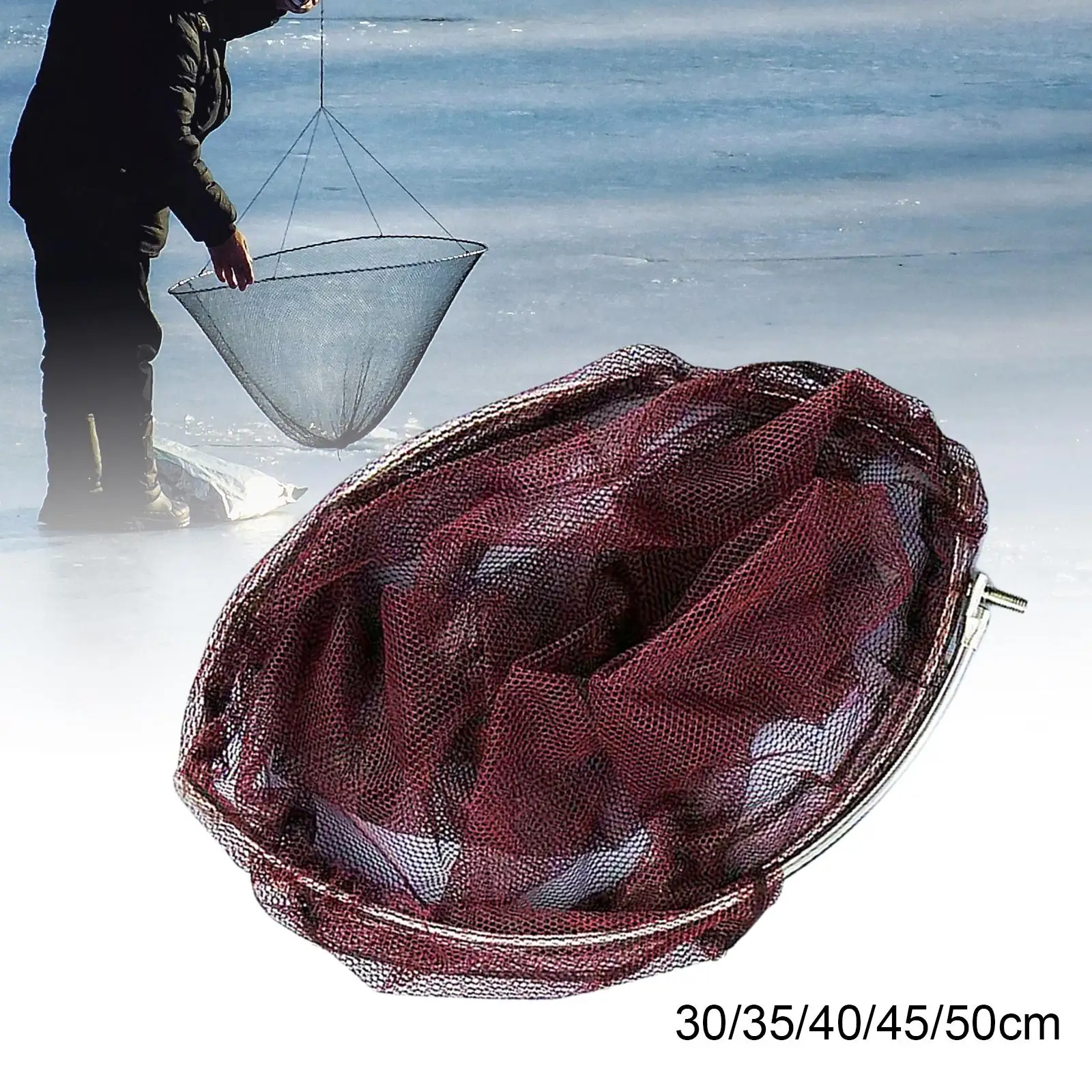 Fishing Landing Net Fine Workmanship Lightweight Versatile Stainless Steel Fishing Gear Folding Head Net for Fishing Enthusiasts