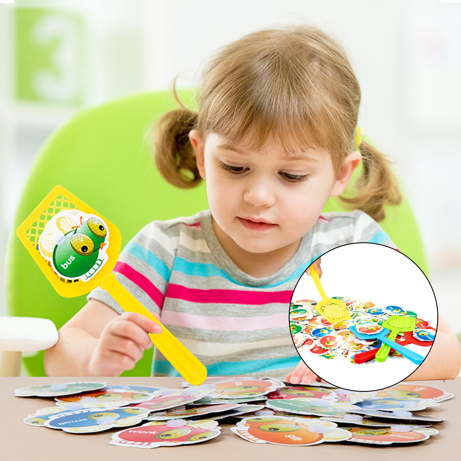 Fly Swatter Educational Card Learning English Phonics Cards Memory Game For Children Early Learning Educational Toys