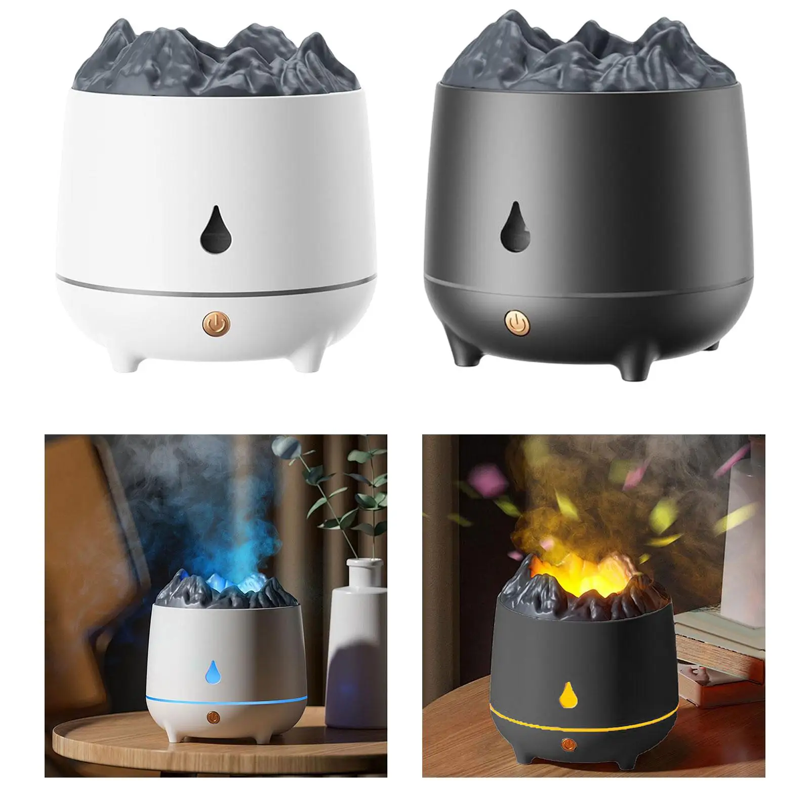 Portable Air Humidifier Essential Oil Diffuser Night Light Quiet Timer USB for Home Yoga Living Room Desktop Baby Room