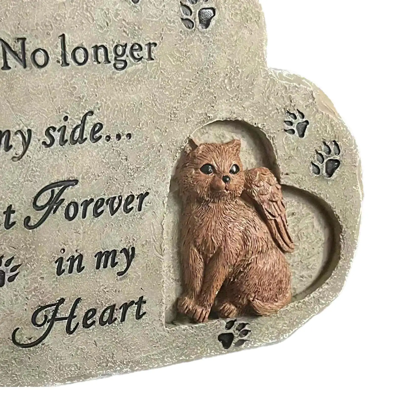 Cat Memorial Stone Resin Decoration Cat Tombstone for Lawn Patio Outdoor