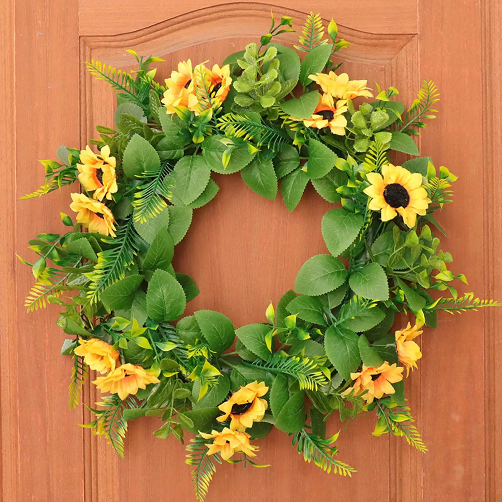 Artificial Vivid Door Wreath Silk Flower Garland Simulation Flowers Ornaments for Xmas Home Decor Front Door Wedding Gift