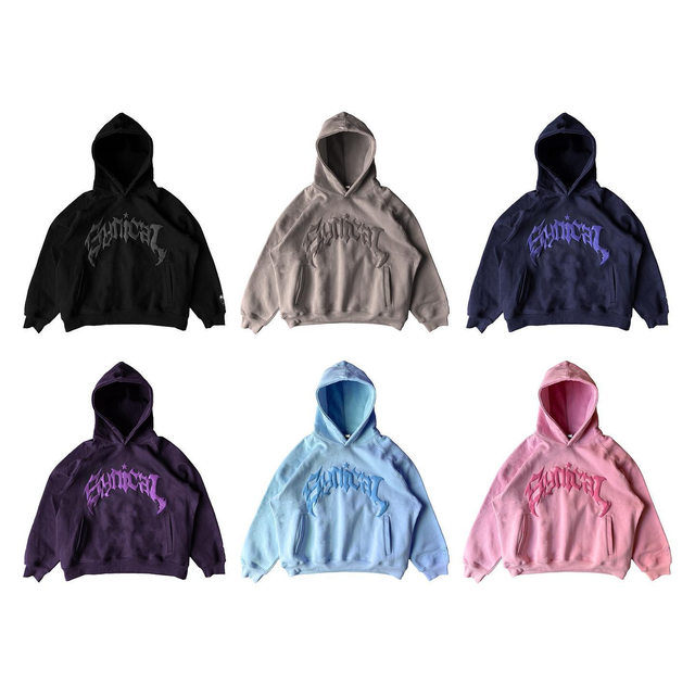 Hooded American retro zipper sweatshirt Gothic letter star