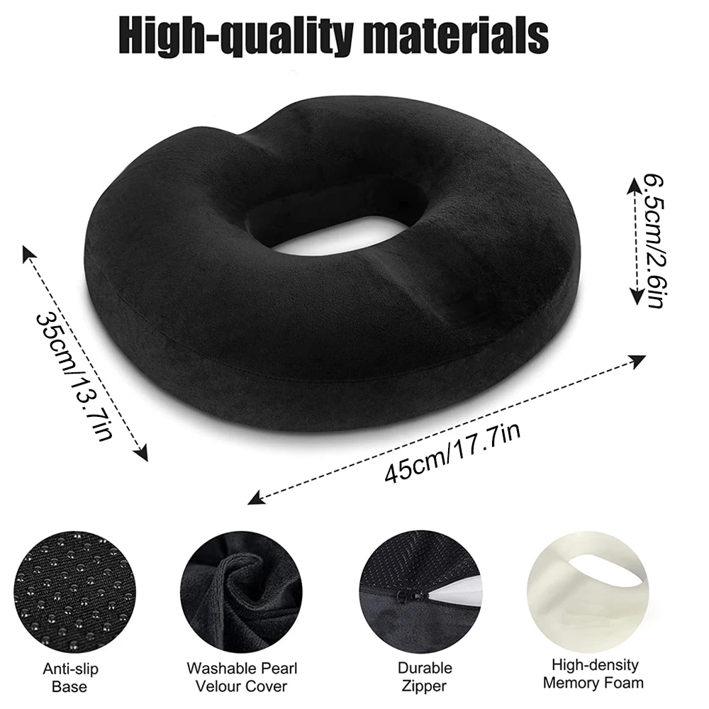 Donut Pillow for Tailbone Pain Relief, Donut Cushion for Pregnancy and After Surgery Sitting Relief, Seat Cushion for Desk Chair