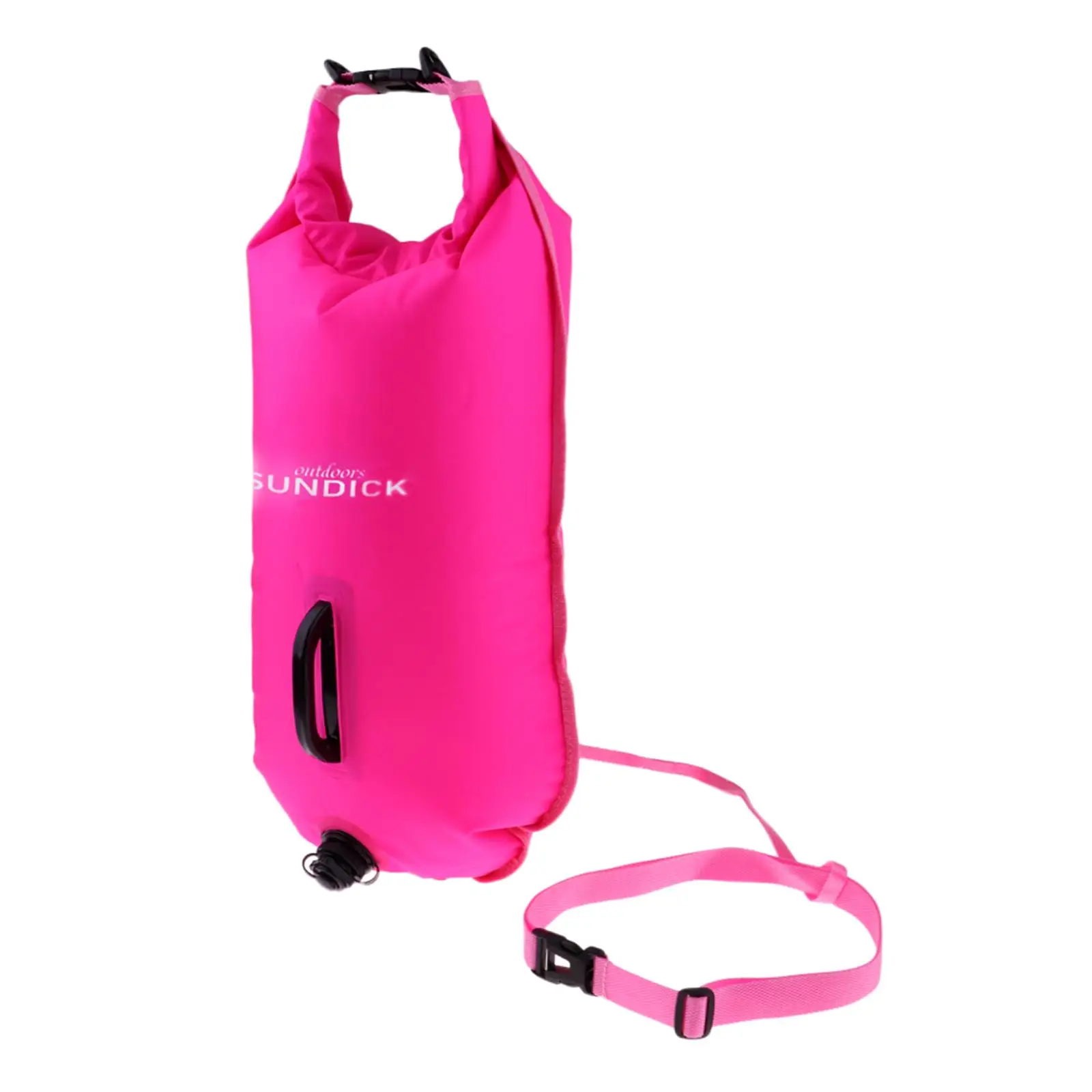 High Visibility Waterproof Inflatable Safety Swim Buoy Tow Float Dry Bag & Waist Belt for Swimming- 2 ColorS