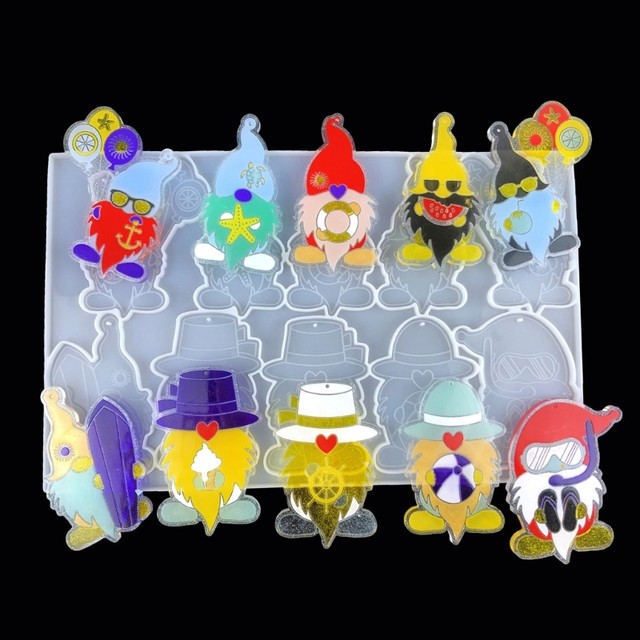 Christmas Santa Claus Gnome Pendant Silicone Mold DIY Christmas Santa Claus Gnome Pendant Silicone Mold DIY