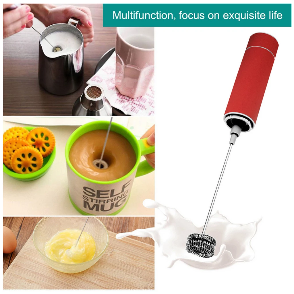 Electric Coffee Frother Milk Drink Mixer Egg Beater Mini Handle Mixer