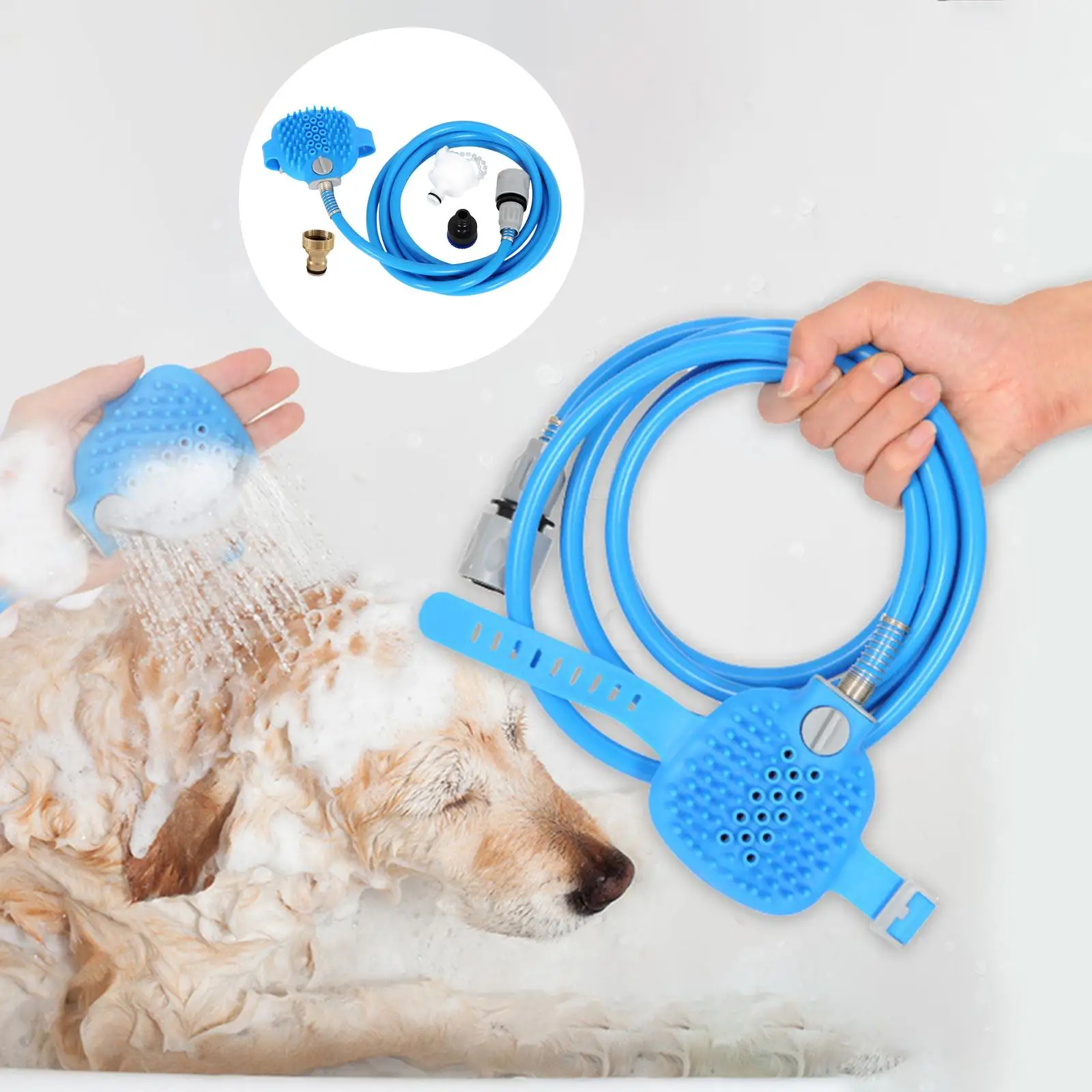 Multifunctional Dog Bath Shampoo Brush Bathing Tool Pet Dog Bath Sprayers