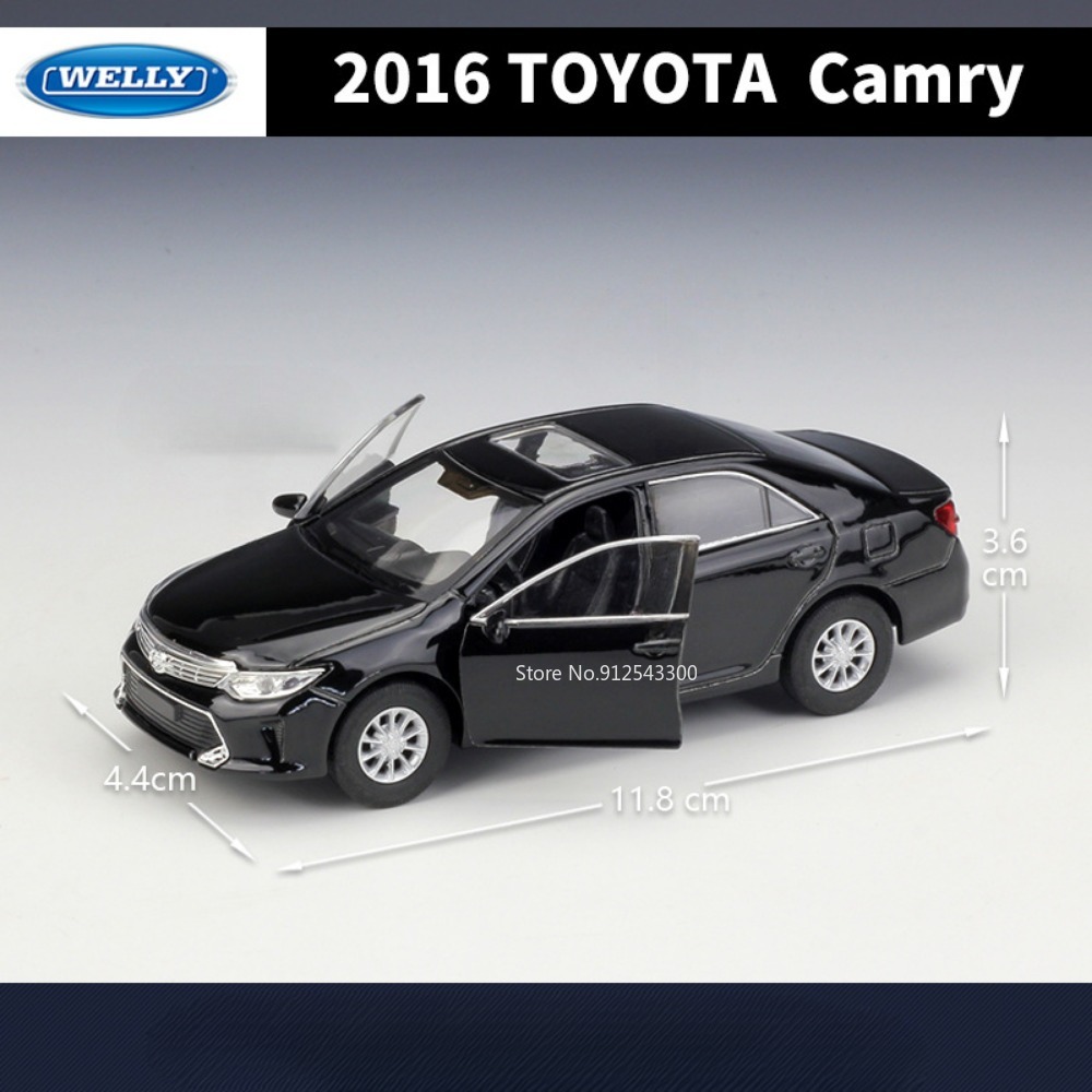 1/36 2016 TOYOTA Camry Игрушечная модель автомобиля, литый под давлением,  имитация тяги, Коллекционная модель автомобиля, игрушки для детей, ...