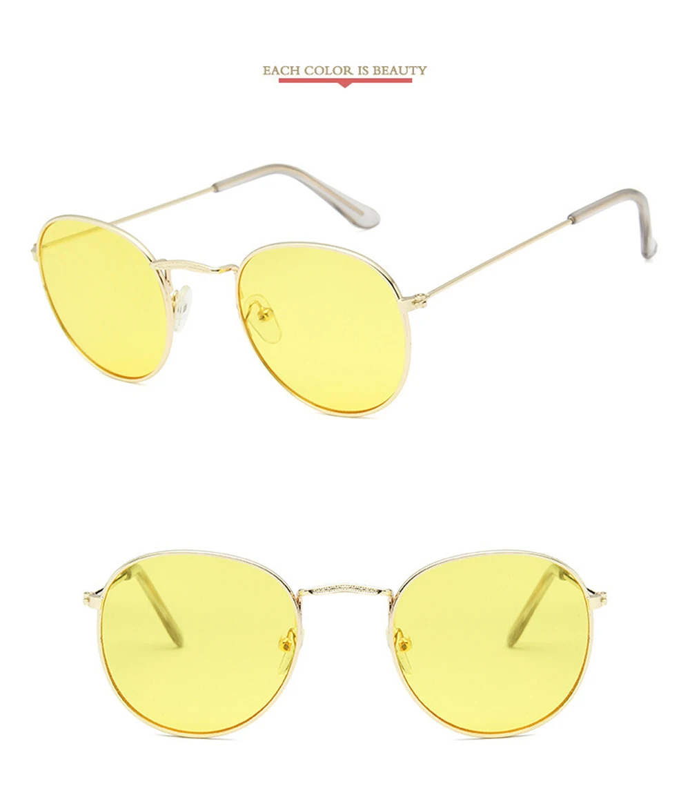 Vintage verspiegelte Sonnenbrille Herren und Damen Retro Sonnenbrille mit Metallrahmen Outdoor-Mode Brillen – Detail 25