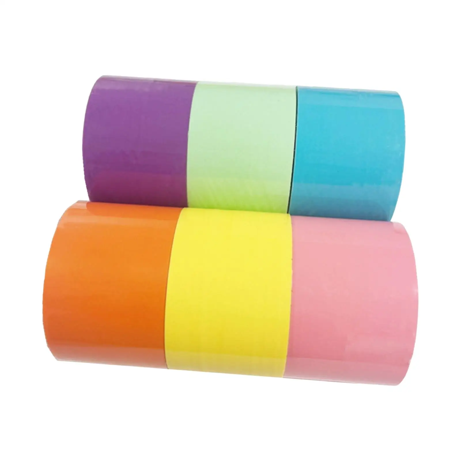 6Pcs Candy Color Tape DIY Sticky Tape Toy 25mx4.8cm for Party Favor