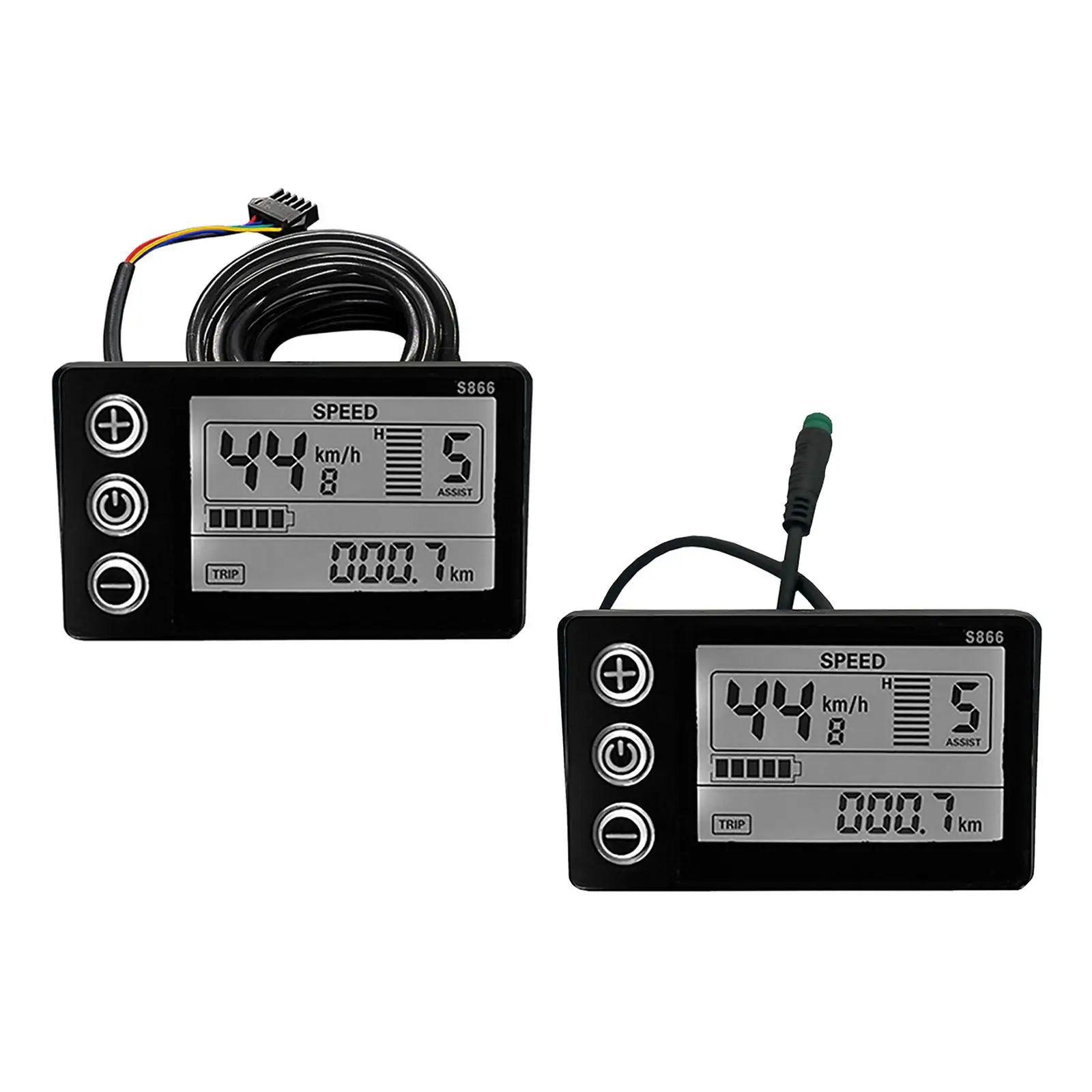 1x LCD S866 Display Panel Dashboard Throttle Accs Plastic for E-Bike Scooter
