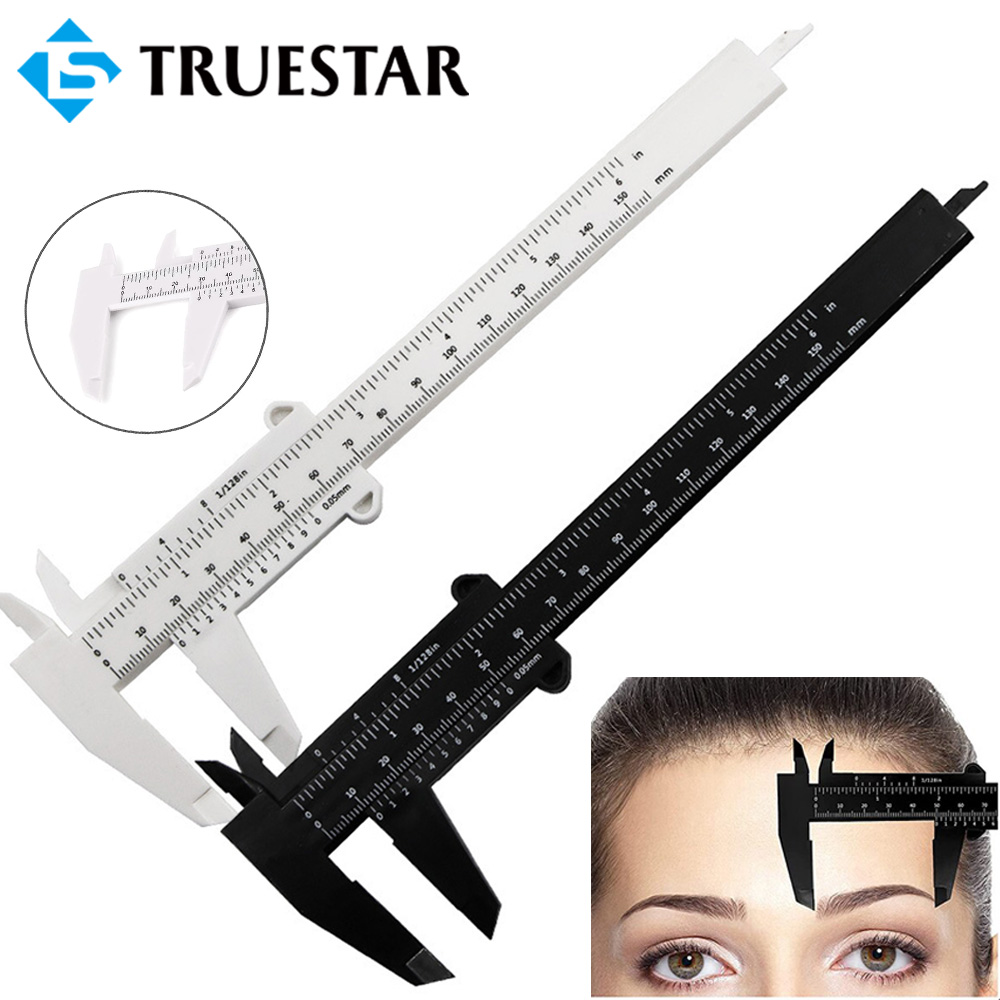 Best of 1PC Vernier Caliper 150MM Portable Tattoo Eyebrow Ruler Plastic Eyebrow Caliper Rulers Measurement Tools PMU Tattoo Accessories Reviews & Tips