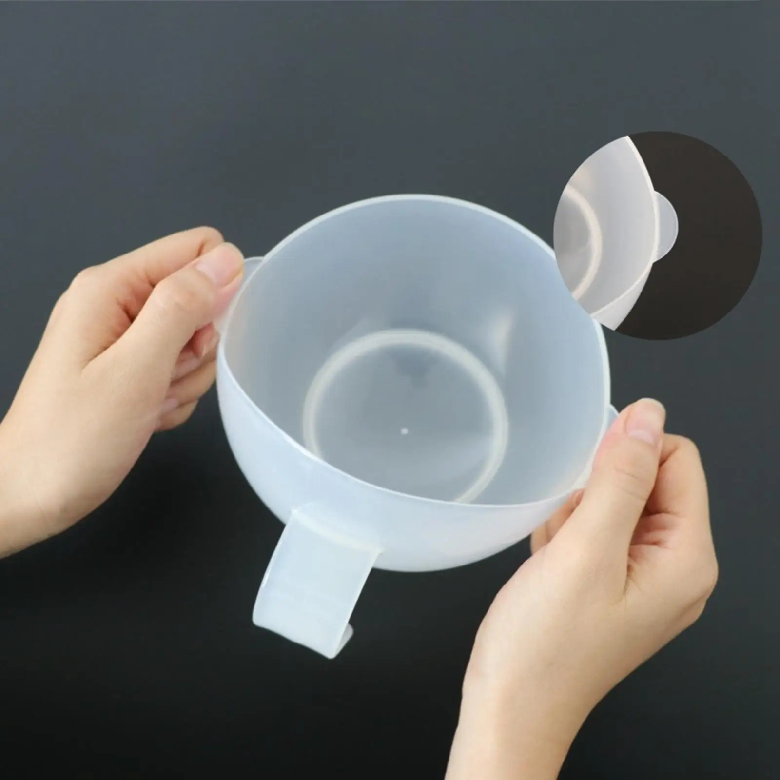 Spill Proof Scoop Bowl Food Auxiliary Tableware with Suction Base Scoop Plates for Disabled with Special Needs Adults